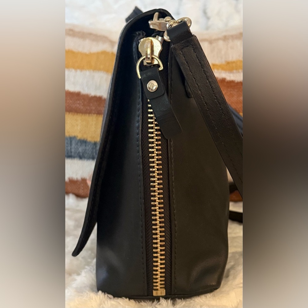 Kate Spade Varick Street Abbie Satchel Black Croc Embossed Leather Bag - Picture 7 of 10